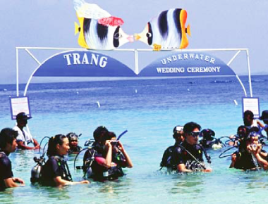 Trang underwater wedding