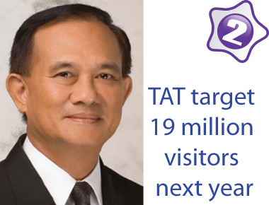 TAT target 19 million visitors next year